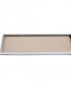TAUPE DERİLİ TEZGAH ÜSTÜ PARLAK KROM DİKDÖRTGEN  TEPSİ 30X13X1 cm