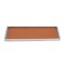 TERRACOTTA DERİLİ TEZGAH ÜSTÜ PARLAK KROM DİKDÖRTGEN  TEPSİ 30X13X1 cm