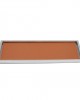 TERRACOTTA DERİLİ TEZGAH ÜSTÜ PARLAK KROM DİKDÖRTGEN  TEPSİ 30X13X1 cm