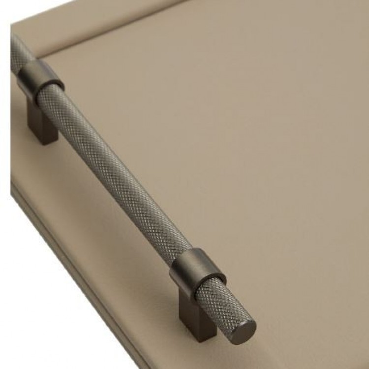 TAUPE RENK PLATIN MODEL KÜÇÜK BOY DERİ TEPSİ 28x40