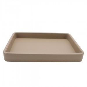 TAUPE  OLYMPIA HAKİKİ DERİ ORTA BOY TEPSİ 30x41x5