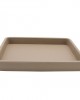 TAUPE  OLYMPIA HAKİKİ DERİ ORTA BOY TEPSİ 30x41x5