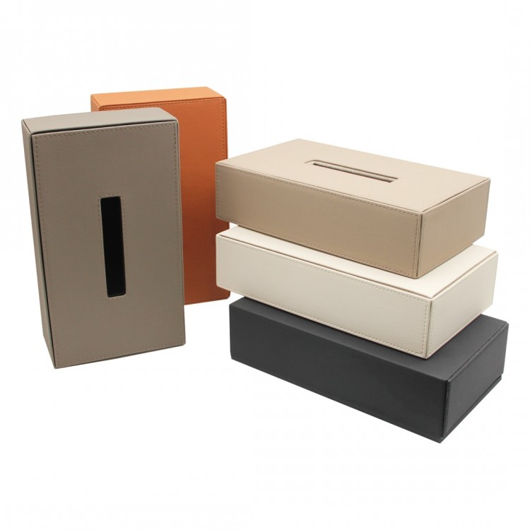 SİYAH DERİ MENDİL SELPAK KUTUSU 26x14x7cm