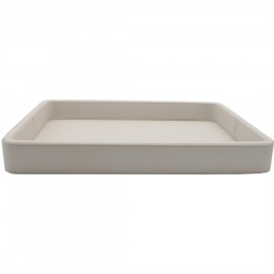 SPRADLING WEISS BEYAZ DERİ  BÜYÜK  BOY TEPSİ 35x47x6