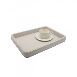 SPRADLING WEISS BEYAZ DERİ KÜÇÜK BOY TEPSİ 25x36x4 cm