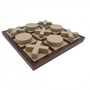 TIC TAC TOE - XOX OYUN TAUPE DERİ