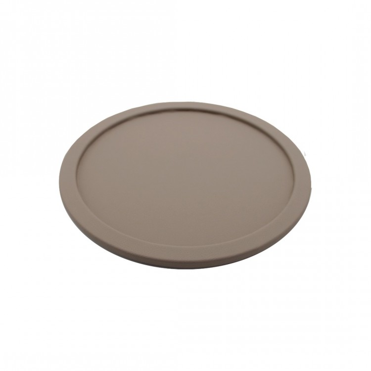 TAUPE SPRADLING DERİ YUVARLAK TEPSİ 27cm çap
