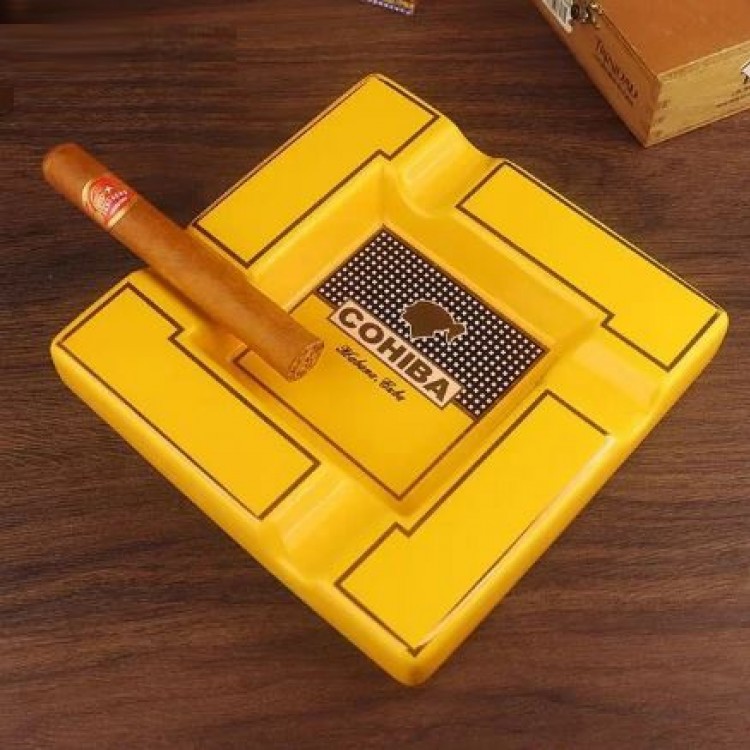 COHIBA- BÜYÜK BOY SERAMİK PURO KÜLLÜĞÜ - 20 x 20 x 2,5cm