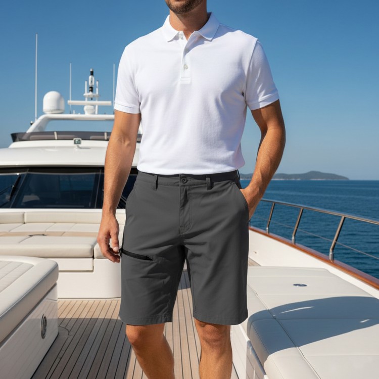 ERKEK ŞORT ANTRASİT FERMUARLI