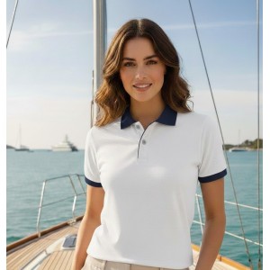 DRY TOUCH POLO YAKA TSHIRT KADIN BEYAZ RENK