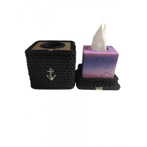 HALATLI SİYAH SELPAK - CLEANEX KUTUSU 16x16x16cm  HALATLI SİYAH SELPAK - CLEANEX KUTUSU 16x16x16cm