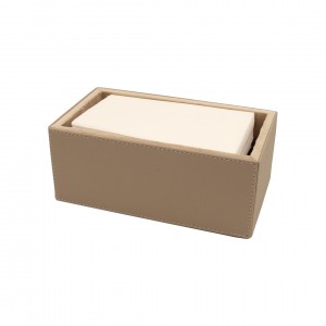 DERİ KUTU TAUPE RENK 22x12x10 cm