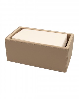 DERİ KUTU TAUPE RENK 22x12x10 cm