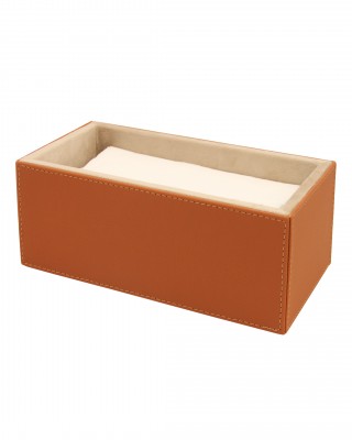 DERİ KUTU TERRACOTTA RENK 22x12x10 cm