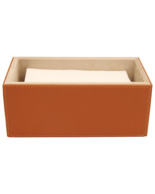 DERİ KUTU TERRACOTTA RENK 22x12x10 cm