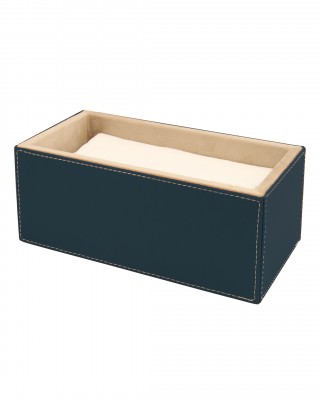 DERİ KUTU LACİVERT 22x12x10 cm