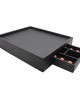 DERİ NESPRESSO TEPSİSİ SİYAH DERİ 40X33X8cm