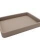 OLYMPIA TAUPE ORTA BOY DERİ TEPSİ 30x41x5
