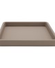 OLYMPIA TAUPE ORTA BOY DERİ TEPSİ 30x41x5