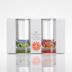 FLAMEFIELD SLIM JIM SHORT PARTY AKRİLİK SU BARDAĞI - 4LÜ PAKET