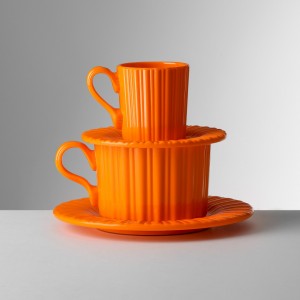 MARIO LUCA GIUSTI LUCILLA ORANGE COFFEE CUP SET OF 6 MARIO LUCA GIUSTI LUCILLA ORANGE COFFEE CUP SET OF 6