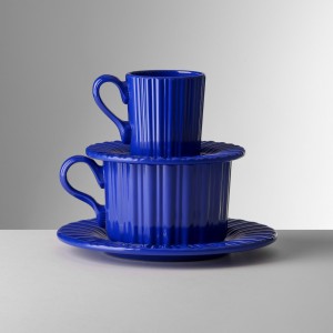 MARIO LUCA GIUSTI TEATIME NAVY TEA CUP SET OF 6 MARIO LUCA GIUSTI TEATIME NAVY TEA CUP SET OF 6