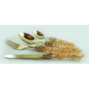 RIVADOSSI SANDRO LUNA ORO 75 PARÇA ÇATAL BIÇAK TAKIMI SİYAH