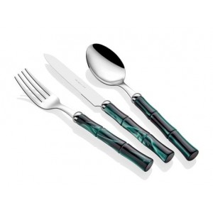 RIVADOSSI SANDRO BAMBOO 24 PARÇA YEŞİL ÇATAL BIÇAK TAKIMI