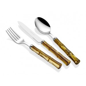 RIVADOSSI SANDRO BAMBOO 24 PARÇA ZEYTİN YEŞİLİ ÇATAL BIÇAK TAKIMI