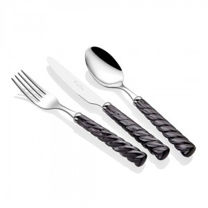 RIVADOSSI SANDRO VITO 75 PARÇA  ÇATAL BIÇAK TAKIMI SİYAH