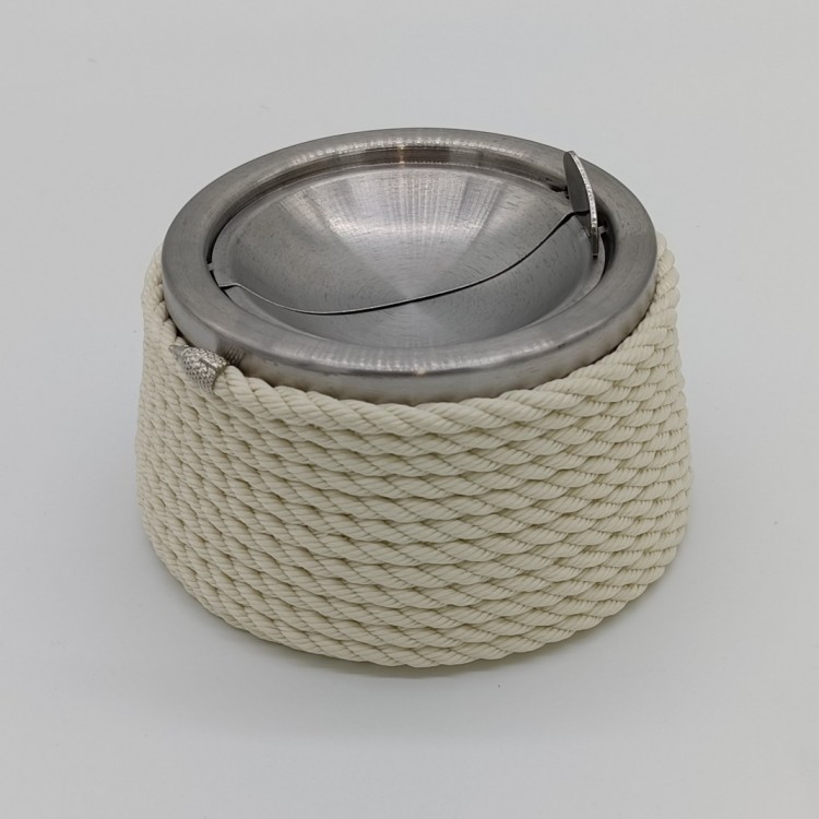 ROPERAST PREMIUM KROM KAPAKLI KONİK BEJ HALATLI KÜLLÜK 14,5R x 7h cm