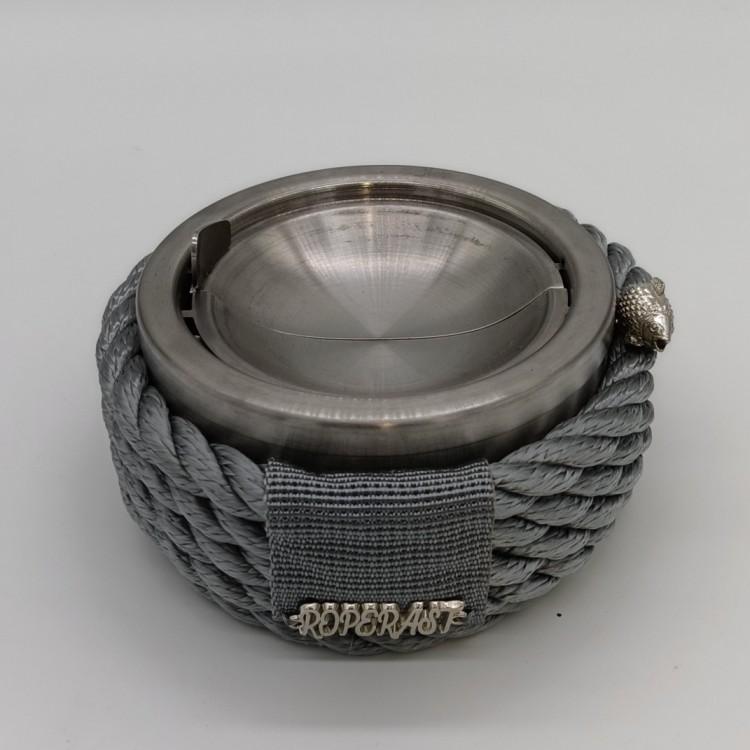 ROPERAST PREMIUM KROM KAPAKLI GRİ HALATLI KÜLLÜK 14,5R x 7h cm