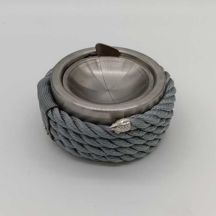 ROPERAST PREMIUM KROM KAPAKLI GRİ HALATLI KÜLLÜK 14,5R x 7h cm