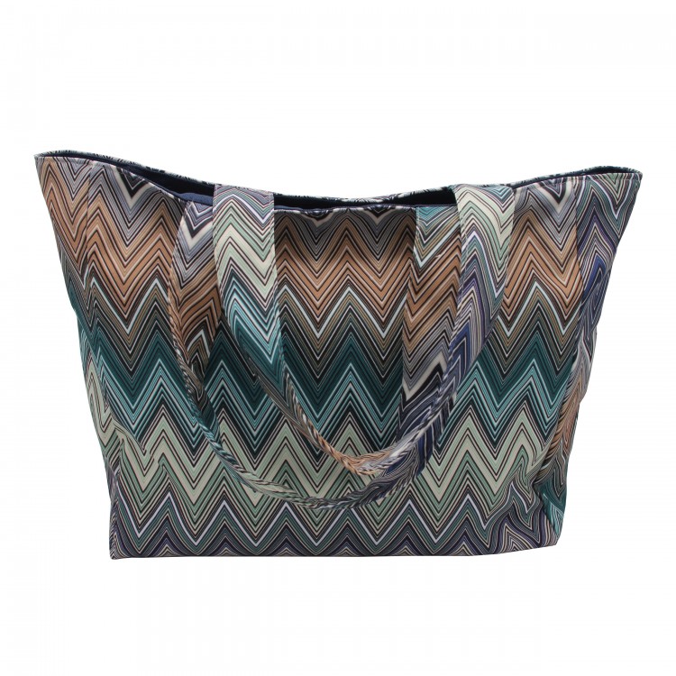 ZIGZAG DESENLİ PLAJ ÇANTASI