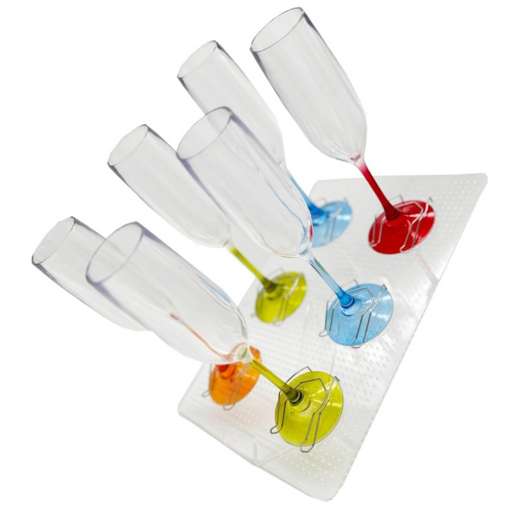 CLINK FREE TEKNE VE KARAVANLAR İÇİN TABAK ,BARDAK VE KADEH SABİTLEYİCİ DELİKLİ AKRİLİK PLEKSİ TEPSİ  -  22x33cm