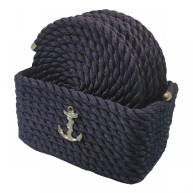 HALATLI LACİVERT DİKDÖRTGEN KUTULU BARDAK ALTLIĞI 12X7X12cm