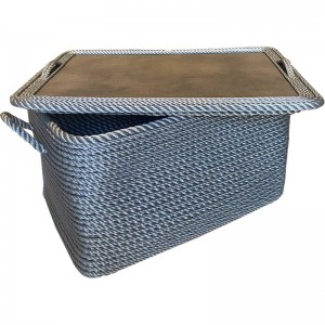 HALATLI GRİ AYAKKABILIK - HAVLU SEPETİ 58x38x40cm