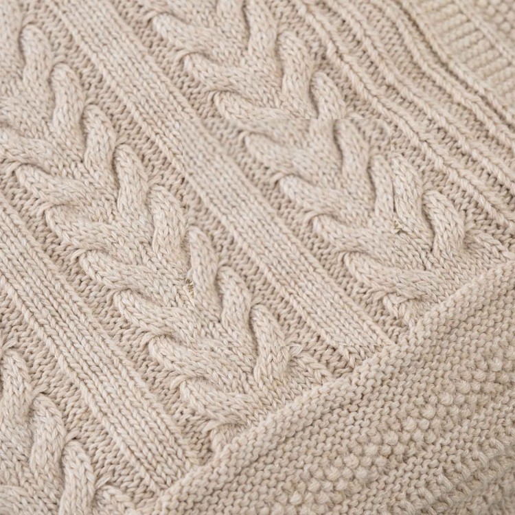 ÖRGÜ THROW TRİKO KOLTUK ŞALI BATTANİYESİ PAMUK-KETEN KARIŞIMI 130x170