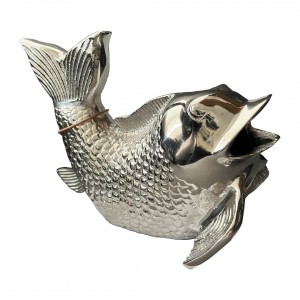 BALIK HEYKELİ - CURVED SILVER FISH 25X13X20 CM BALIK HEYKELİ - CURVED SILVER FISH 25X13X20 CM