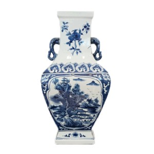 BLEU BLANC VAZO 44cm h