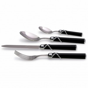 RIVADOSSI SANDRO FIOCCO 75 PARÇA SİYAH ÇATAL BIÇAK TAKIMI