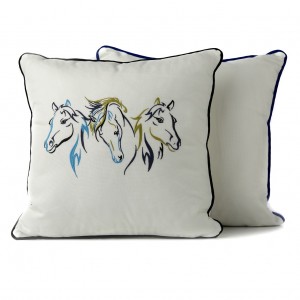 SUNBRELLA HORSES NAKIŞLI DIŞ MEKAN YASTIK 45x45cm