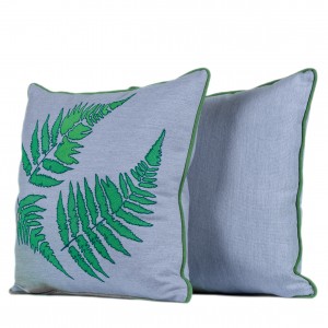 SUNBRELLA LEAVES NAKIŞLI DIŞ MEKAN YASTIK 4545cm